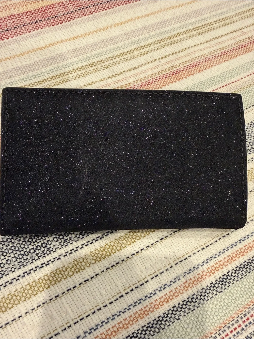 kate spade glitter zip-around wallet